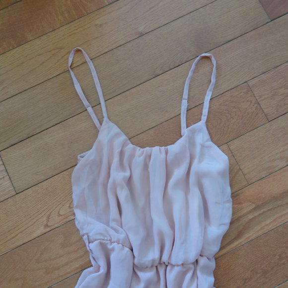 Pink Flowy Summer Layered Shear Overlay Princess Cinderella Dress Size Small - Picture 4 of 16